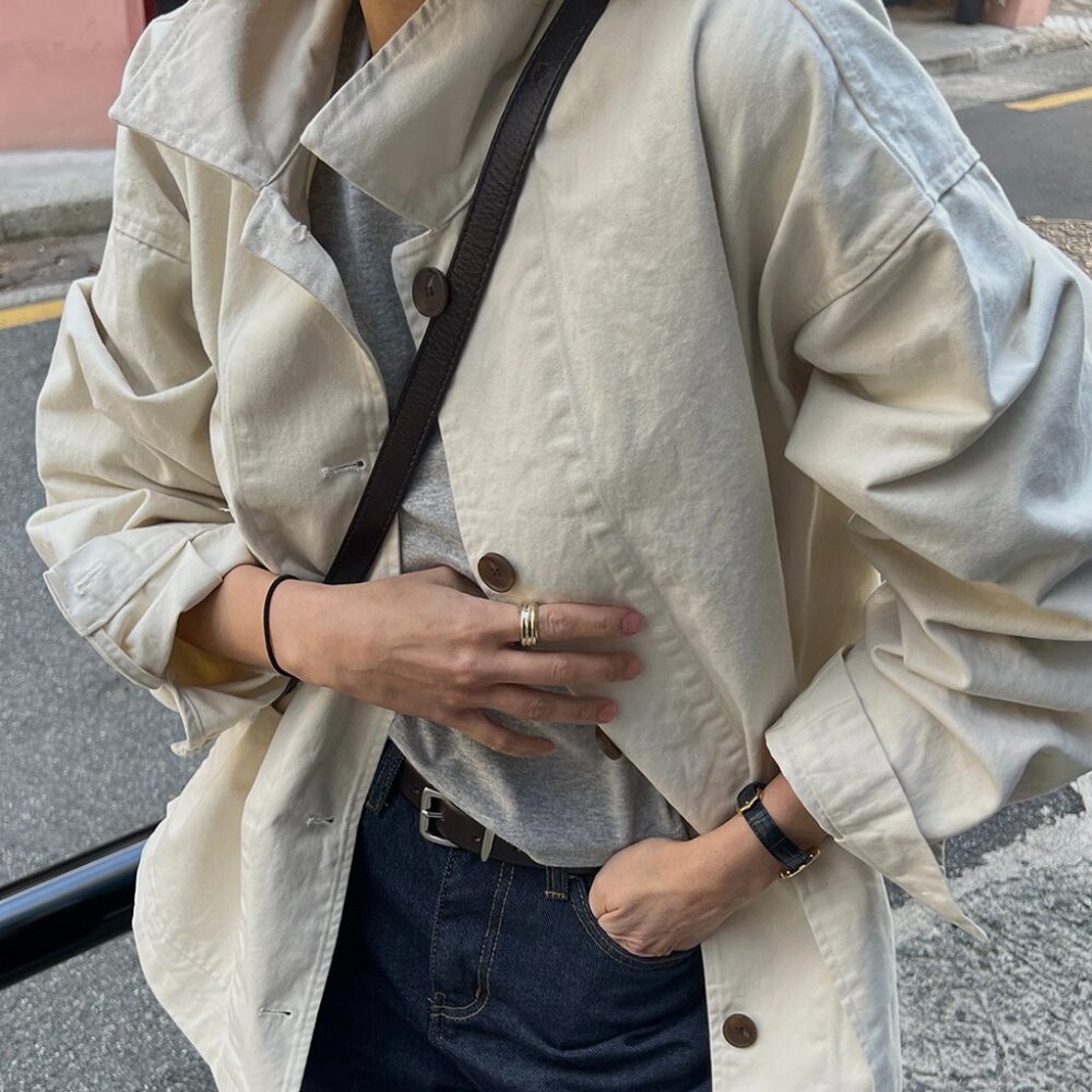 RePair Seoul brand Cotton Field Jacket - Beige